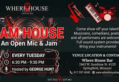 JAM HOUSE / OPEN JAM @ THE WHERE HOUSE BAR