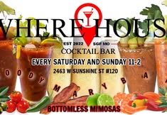 BLOODY MARY BAR & BOTTOMLESS MIMOSAS @ THE WHERE HOUSE BAR